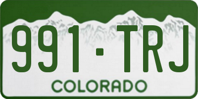 CO license plate 991TRJ