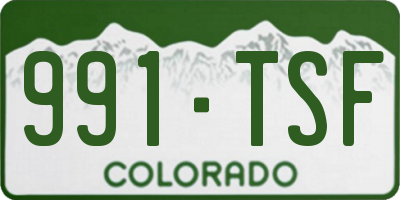 CO license plate 991TSF