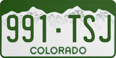 CO license plate 991TSJ