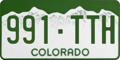 CO license plate 991TTH