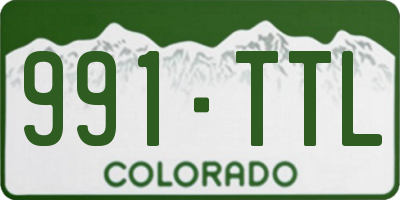 CO license plate 991TTL