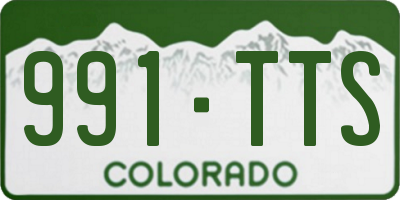 CO license plate 991TTS
