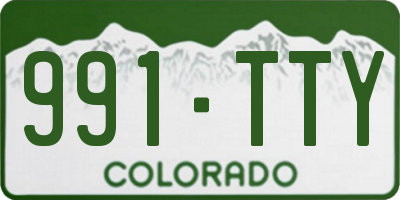 CO license plate 991TTY