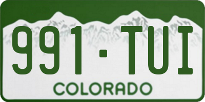 CO license plate 991TUI