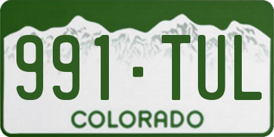 CO license plate 991TUL