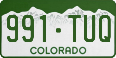 CO license plate 991TUQ