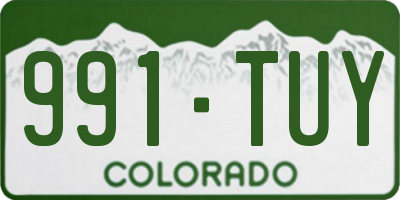 CO license plate 991TUY