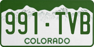 CO license plate 991TVB