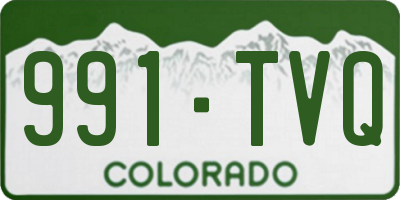 CO license plate 991TVQ