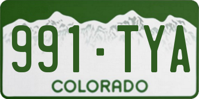 CO license plate 991TYA