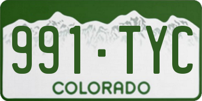 CO license plate 991TYC