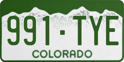 CO license plate 991TYE