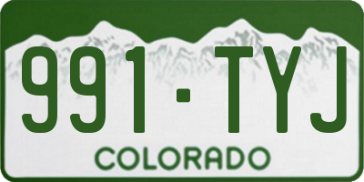 CO license plate 991TYJ