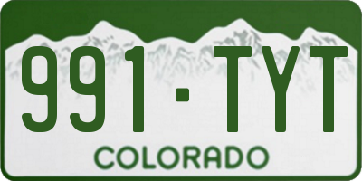 CO license plate 991TYT
