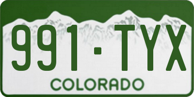 CO license plate 991TYX