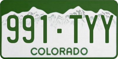 CO license plate 991TYY