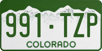 CO license plate 991TZP