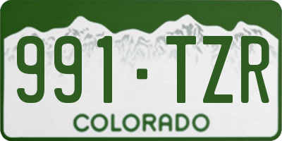 CO license plate 991TZR