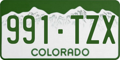 CO license plate 991TZX