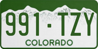 CO license plate 991TZY