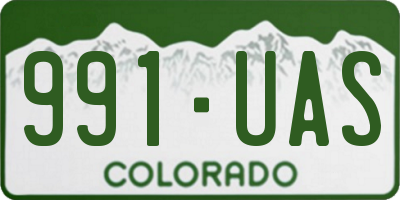 CO license plate 991UAS