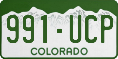 CO license plate 991UCP