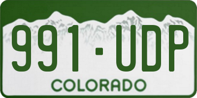CO license plate 991UDP