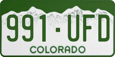 CO license plate 991UFD