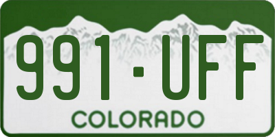 CO license plate 991UFF