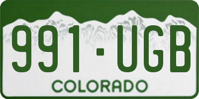 CO license plate 991UGB