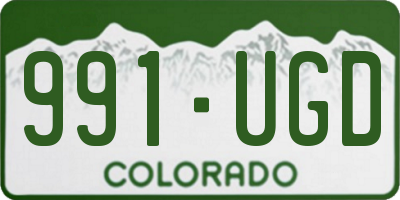 CO license plate 991UGD