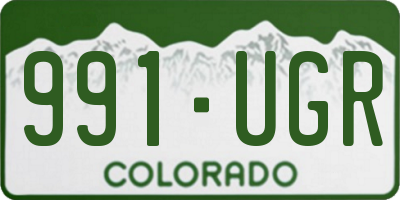 CO license plate 991UGR