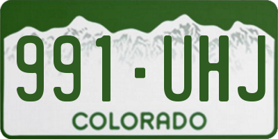 CO license plate 991UHJ