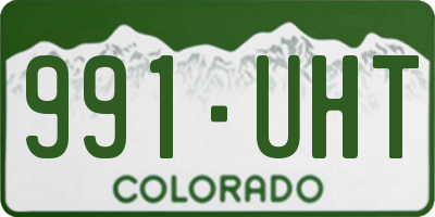 CO license plate 991UHT