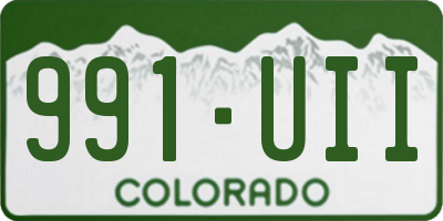 CO license plate 991UII