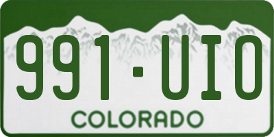 CO license plate 991UIO