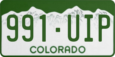CO license plate 991UIP