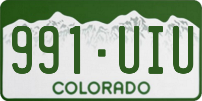 CO license plate 991UIU