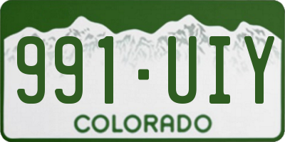 CO license plate 991UIY