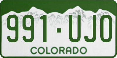 CO license plate 991UJO