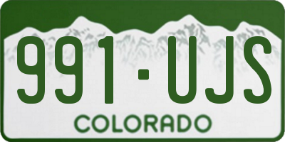 CO license plate 991UJS