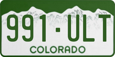CO license plate 991ULT