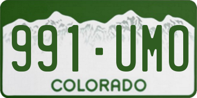 CO license plate 991UMO