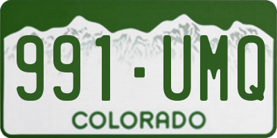 CO license plate 991UMQ