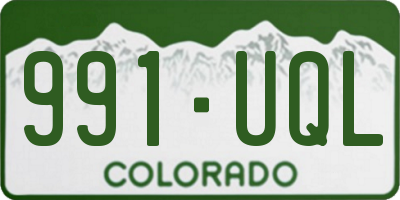 CO license plate 991UQL