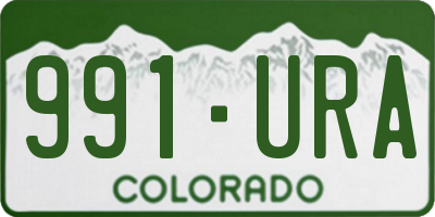 CO license plate 991URA