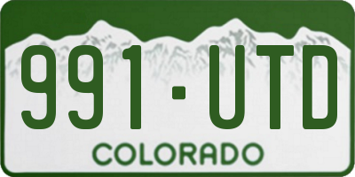 CO license plate 991UTD