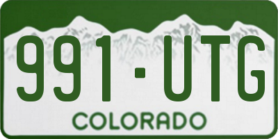 CO license plate 991UTG