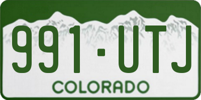 CO license plate 991UTJ