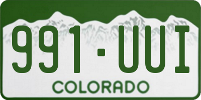 CO license plate 991UUI